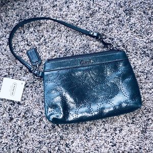 COACH Perforated Leather Wristlet F45561